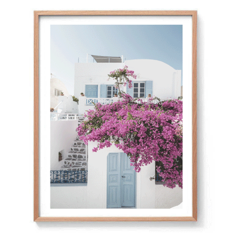 Santorini Doorway Print