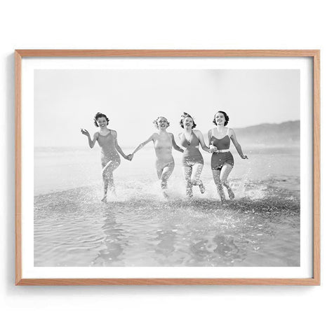 Vintage Women on the Beach-Art for Interiors-Online Framed-Australian Made Wall Art-Milk n Honey Designs