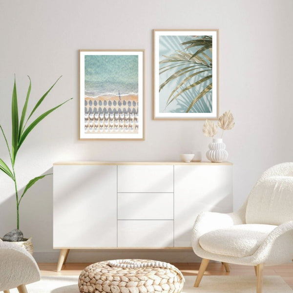 Golden Palm Print-Art for Interiors-Online Framed-Australian Made Wall Art-Milk n Honey Designs