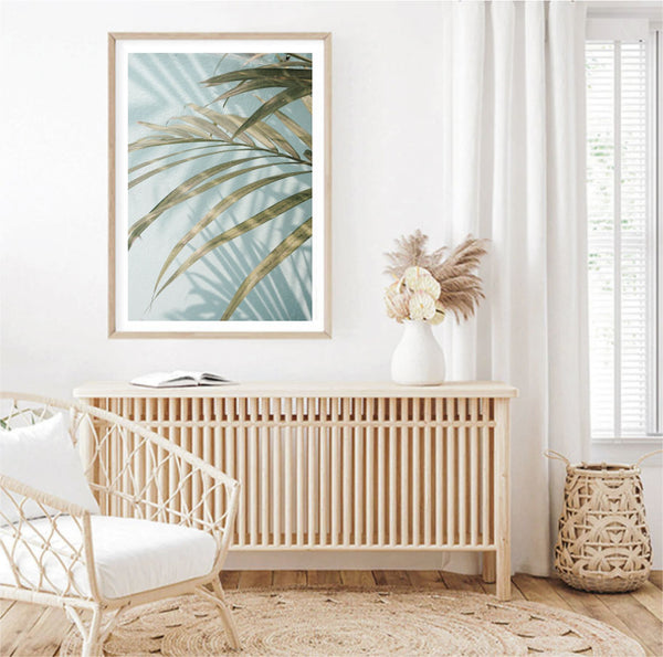 Golden Palm Print-Art for Interiors-Online Framed-Australian Made Wall Art-Milk n Honey Designs