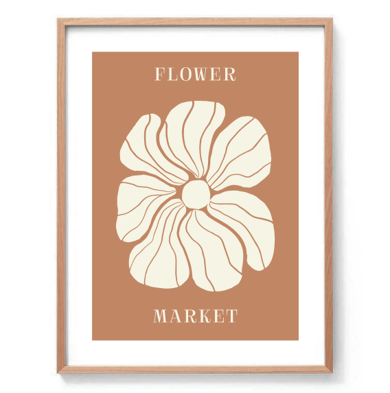 Flower Market Terracotta Print