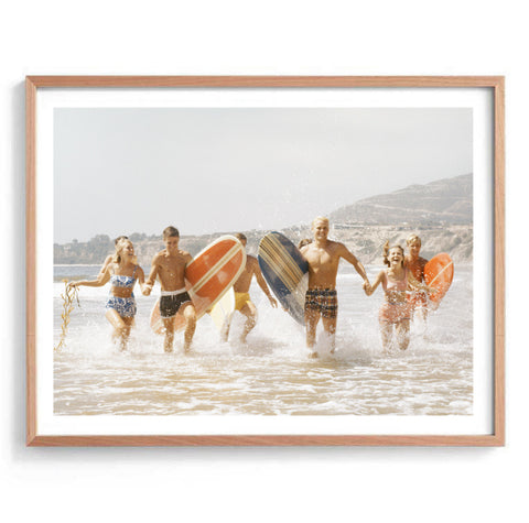 Frolicking Beach Goers Unframed 50x70 Print