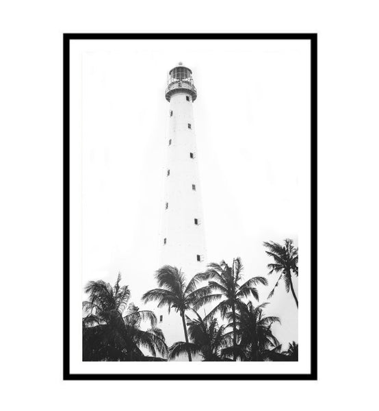 Lighthouse Palms Print-Art for Interiors-Online Framed-Australian Made Wall Art-Milk n Honey Designs