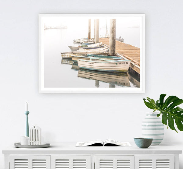 Moored Boats Photography Print-Art for Interiors-Online Framed-Australian Made Wall Art-Milk n Honey Designs