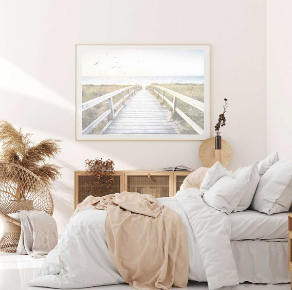 Morning Boardwalk Photography Print-Art for Interiors-Online Framed-Australian Made Wall Art-Milk n Honey Designs