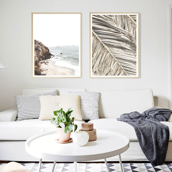 Dried Palm Fronds Print-Art for Interiors-Online Framed-Australian Made Wall Art-Milk n Honey Designs