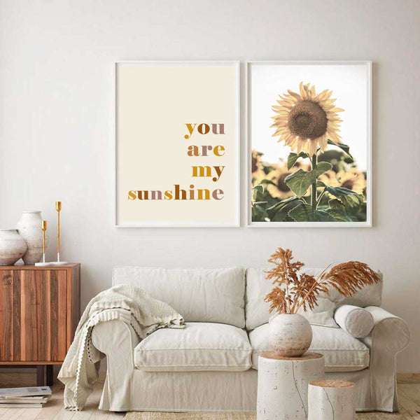 Sunflowers Wall Art Print-Art for Interiors-Online Framed-Australian Made Wall Art-Milk n Honey Designs