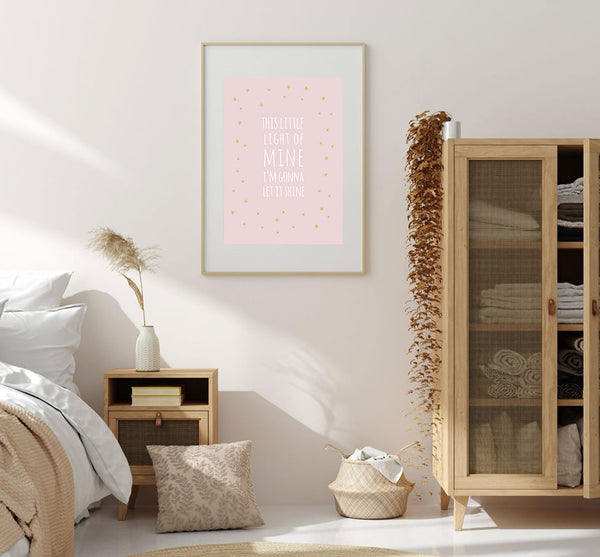 This Little Light of Mine Print-Prints for - GIRLS-Online Framed-Australian Made Wall Art-Milk n Honey Designs